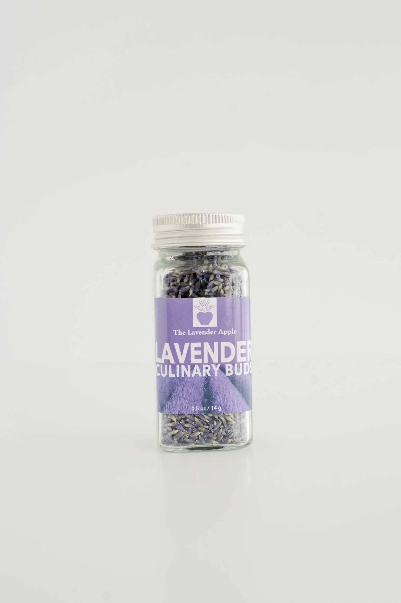 A jar of culinary lavender buds